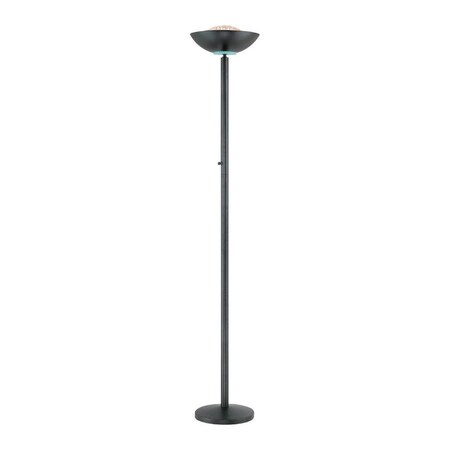 Lite Source Antique Bronze Halogen Torchiere Lamp From The Basic Ii Collection LS-80910BLK